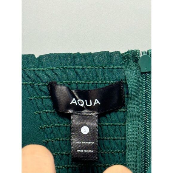 AQUA Midi Dress Size Small Green Spaghetti Strap Corset Front Slit‎ NWT - Picture 11 of 11